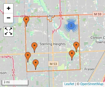Area schools map